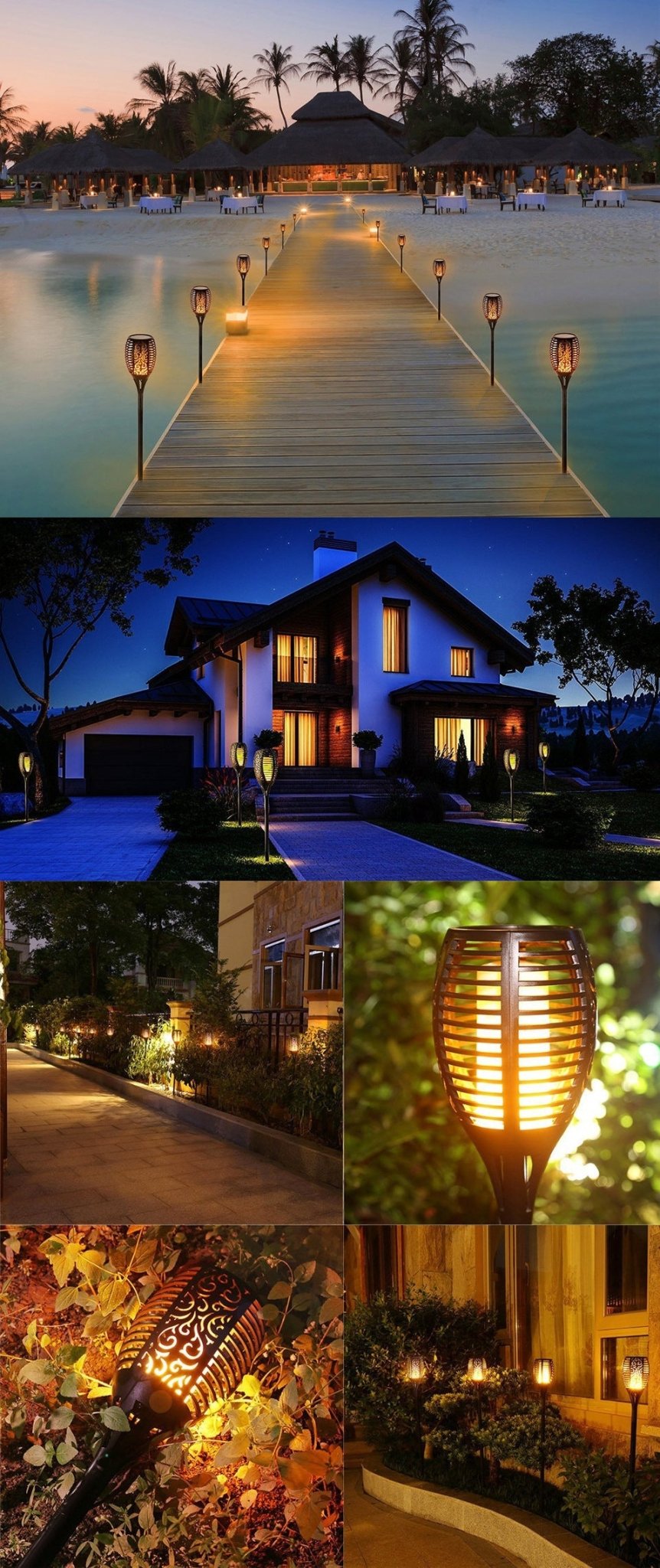 LED Solar Flame Flickering Lawn Lamps Led Torch Light Realistic Dancing Flame Light Waterproof Outdoor Garden Decor Flame Lamp - Expo Gdefault0