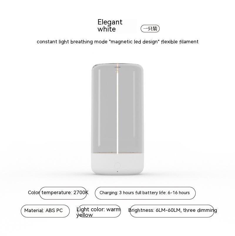 New LED Camping Light Type - c Rechargeable Portable Night Light With High Transparency And Anti Drop Creative Atmosphere Light - Expo GWhiteUSB0