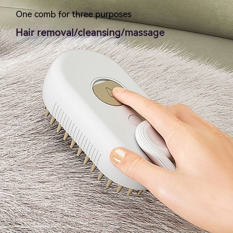 Cat Steam Brush Steamy Dog Brush 3 In 1 Electric Spray Cat Hair Brushes For Massage Pet Grooming Comb Hair Removal Combs Pet Products - Expo GMilk BrownUSB0
