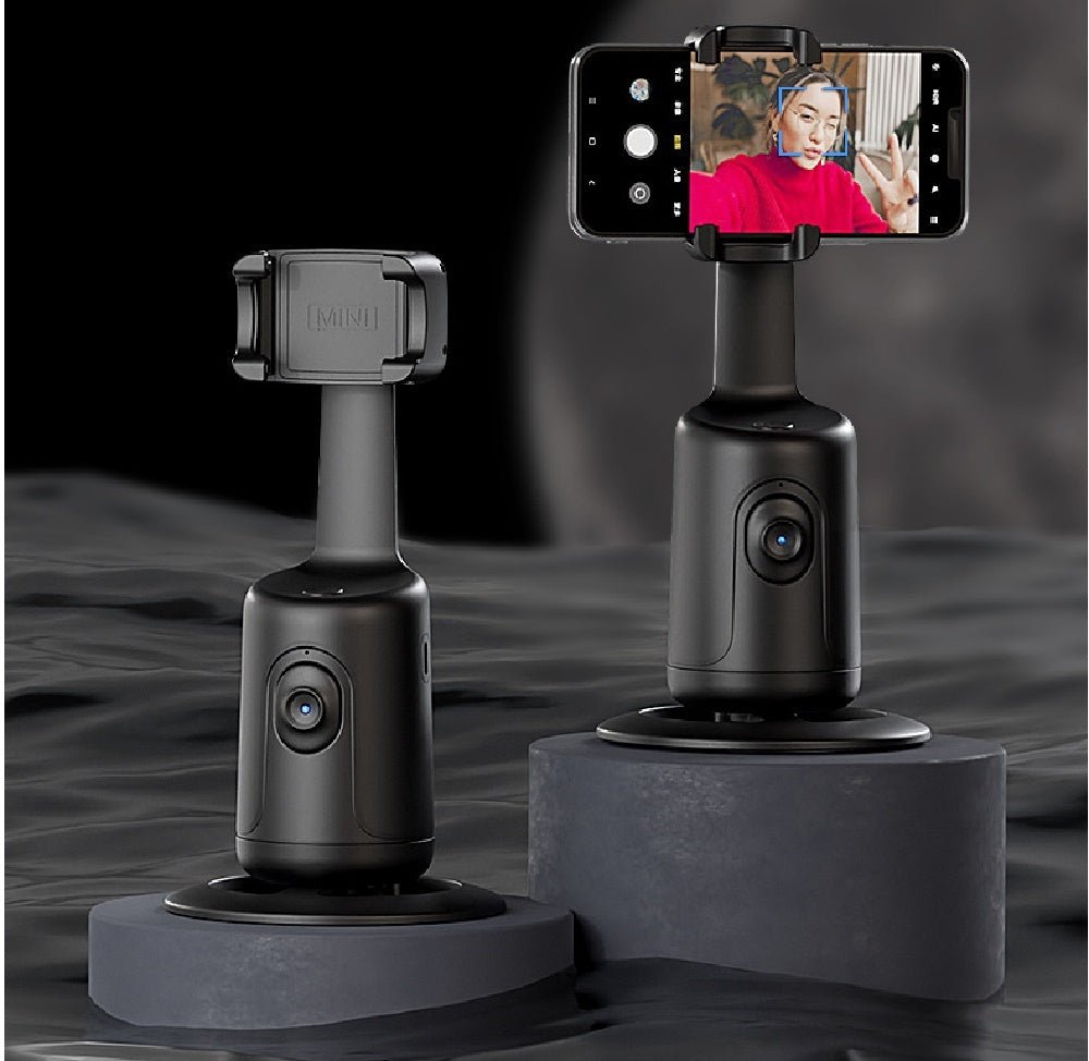 360 Auto Face Tracking Gimbal AI Smart Gimbal Face Tracking Auto Phone Holder For Smartphone Video Vlog Live Stabilizer Tripod - Expo GBlack4