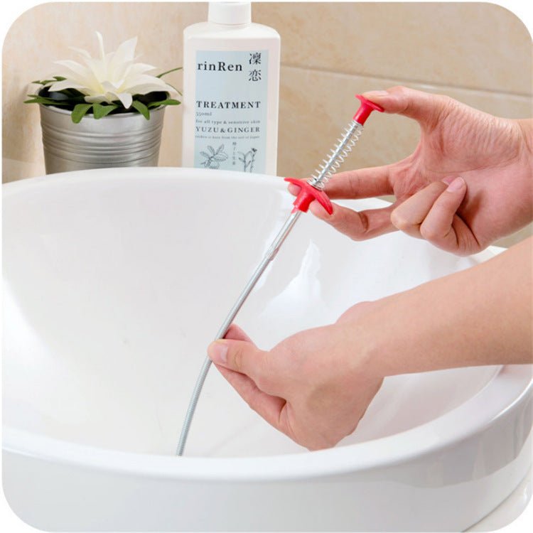 60CM Sewer Dredger Spring Pipe Dredging Tool Household Hair Cleaner Drain Clog Remover Cleaning Tools Household For Kitchen Sink Kitchen Gadgets - Expo GBlack 60cm0