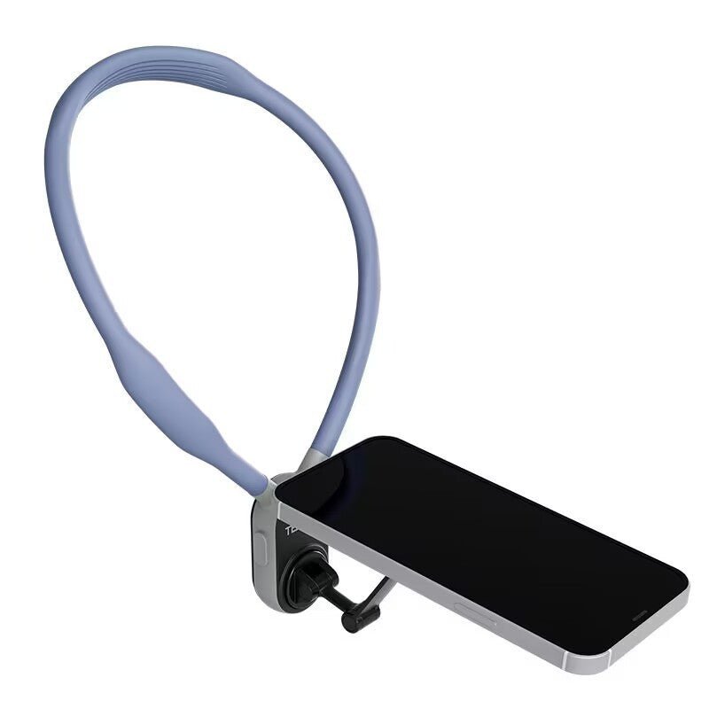 Silicone Phone Magnetic Neck Mount Quick Release Hold For Phone Magsafe Magnetic Suction Cell Phone Neck Hanging Bracket - Expo GGray0