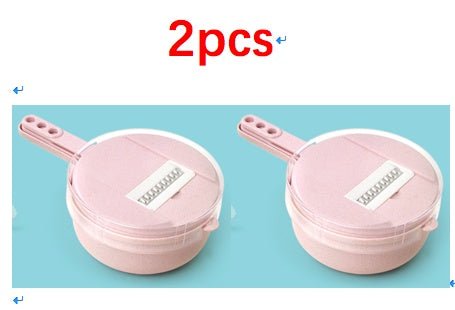 8 In 1 Mandoline Slicer Vegetable Slicer Potato Peeler Carrot Onion Grater With Strainer Vegetable Cutter Kitchen Accessories - Expo GPink2pcs0