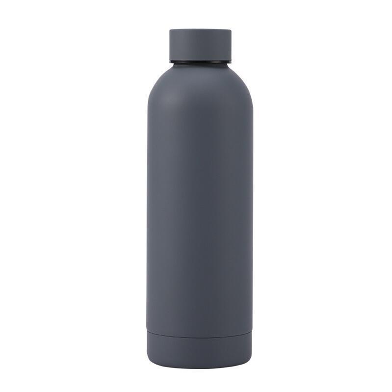 Stainless Steel Vacuum Cup Outdoor Portable Large Capacity Sports Water Bottle - Expo GDark Gray350ml0