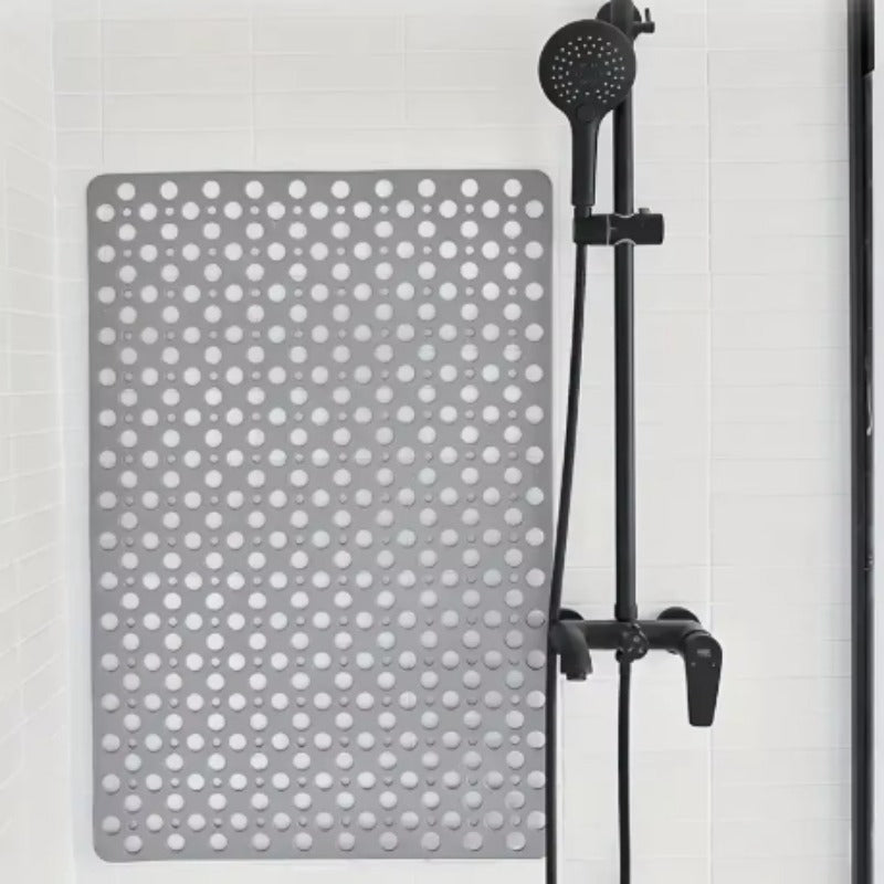 Square Non - slip Bathroom Mat With Suction Cup And Round Hole Design Shower Anti - fall Household Shower Massage Quick Drainage Mat - Expo GPink53X53cm0