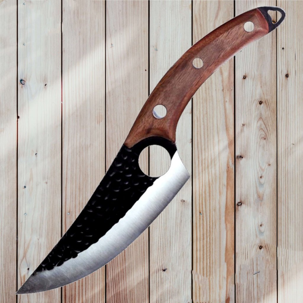 Slaughter Cutting Meat Boning Small Scimitar Special Skinning Killing Pigs Butcher - Expo GSheathBlack BrownQ3setLeather cover Knife