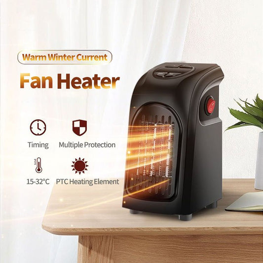 Winter Air Heater Fan Heater Electric Home Heaters Mini Room Air Wall Heater Ceramic Heating Warmer Fan For Home Office Camping - Expo GBlackUS0