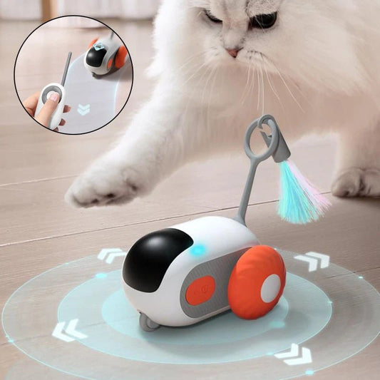 Remote Control Interactive Cat Car Toy USB Charging Chasing Automatic Self - moving Remote Smart Control Car Interactive Cat Toy Pet Products - Expo GBlue Running CarUSB0