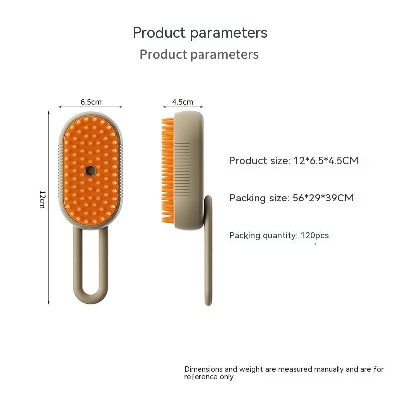 Cat Steam Brush Steamy Dog Brush 3 In 1 Electric Spray Cat Hair Brushes For Massage Pet Grooming Comb Hair Removal Combs Pet Products - Expo GMilk Brown2pcsUSB0