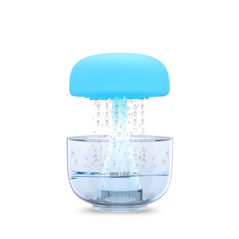 Jellyfish Raindrop Humidifier Ultrasonic Atomization Seven - color Ambience Light Cloud Rain Aroma Diffuser Home Decor - Expo GJH090