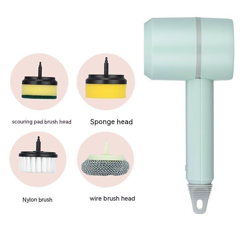 Electric Cleaning Brush Dishwashing Brush Automatic Wireless USB Rechargeable Professional Kitchen Bathtub Tile Cleaning Brushes - Expo GGreenFour headed0