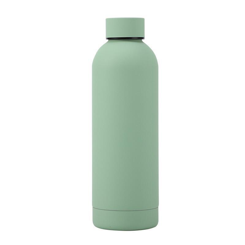 Stainless Steel Vacuum Cup Outdoor Portable Large Capacity Sports Water Bottle - Expo GAvocado Green350ml0