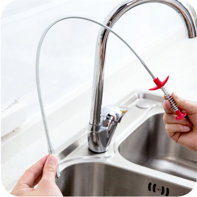 60CM Sewer Dredger Spring Pipe Dredging Tool Household Hair Cleaner Drain Clog Remover Cleaning Tools Household For Kitchen Sink Kitchen Gadgets - Expo GBlack 60cm0