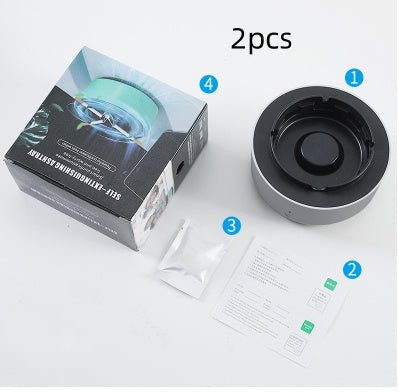 Smoke Removal Air Purification Ashtray Anion Purification Practical Automatic Purifier Ashtray Portable Gadgets For Car Ashtray - Expo GGray2pcs0