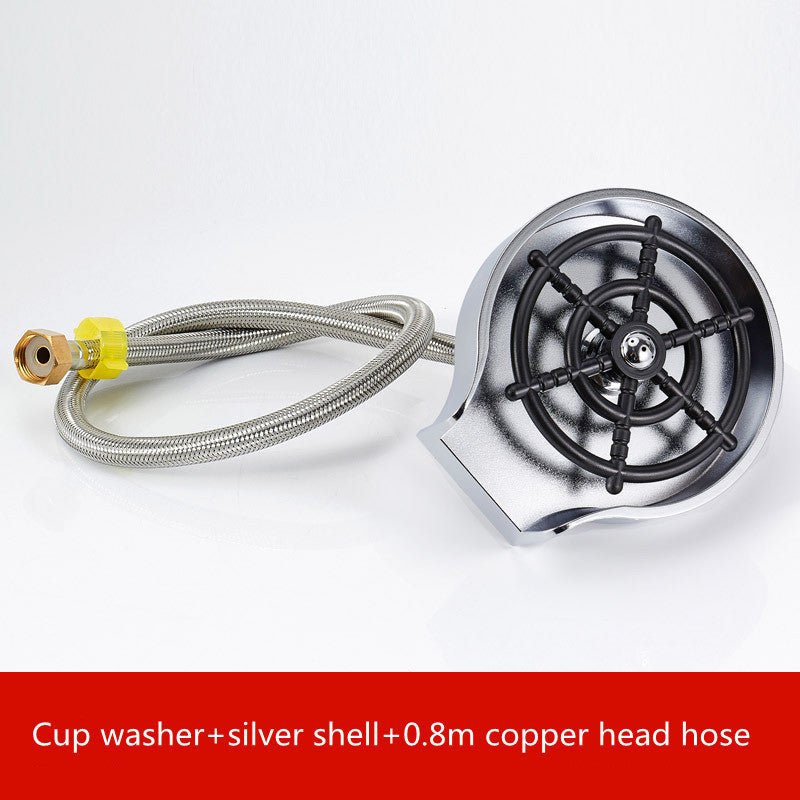Bar Counter Cup Washer Sink High - pressure Spray Automatic Faucet Coffee Pitcher Wash Cup Tool Kitchen - Expo GWhite set0