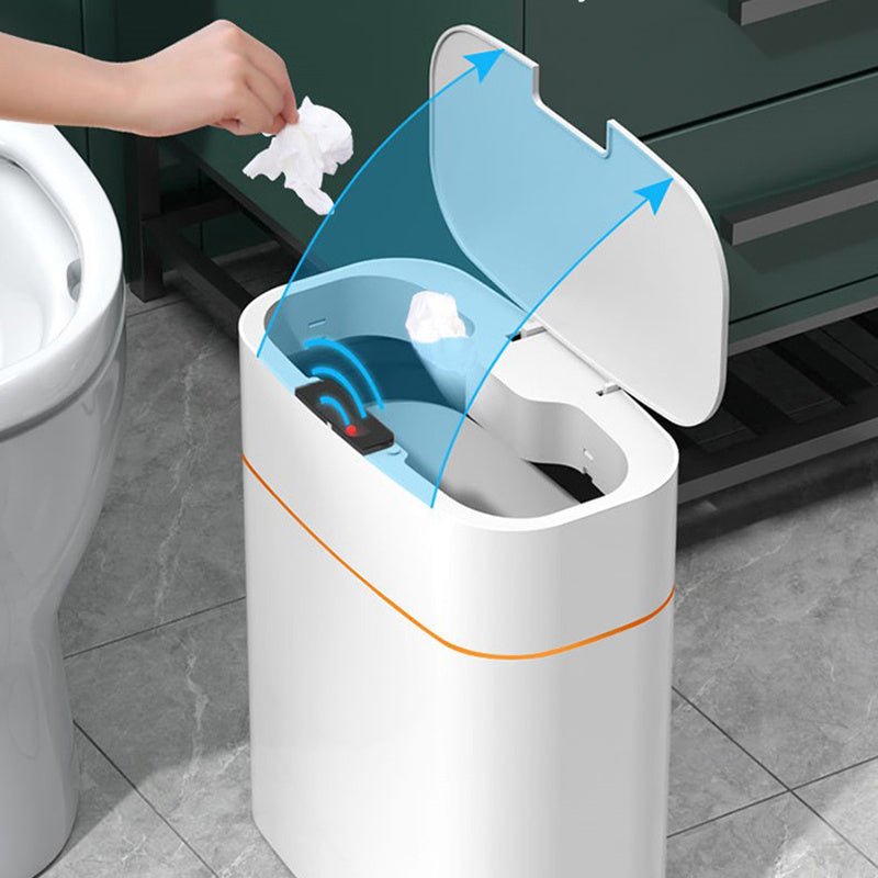 Smart Trash Can With Lid For Bedroom And Living Room Kitchen Storage Box Trash Can Induction Small Car Box Automatic Smart Dustbin Smart Trash Bin - Expo GGrey16L0