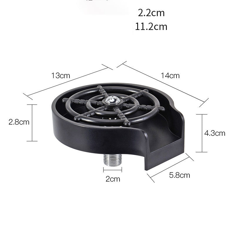 Bar Counter Cup Washer Sink High - pressure Spray Automatic Faucet Coffee Pitcher Wash Cup Tool Kitchen - Expo GWhite0