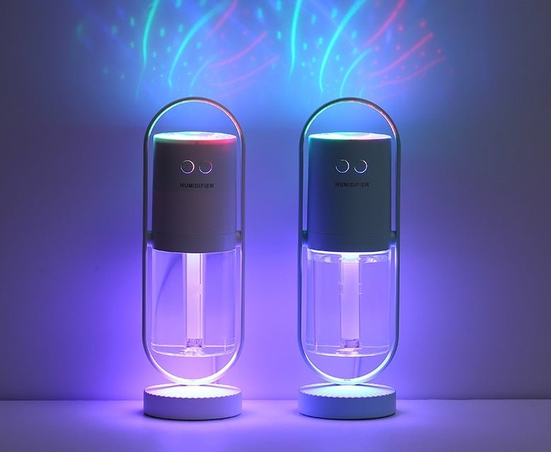 Magic Shadow USB Air Humidifier For Home With Projection Night Lights Ultrasonic Car Mist Maker Mini Office Air Purifier - Expo GCotton swab10pc0