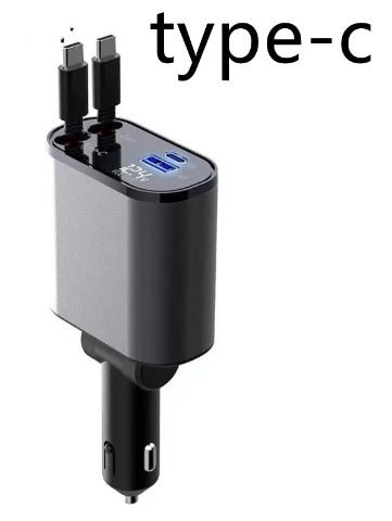 Metal Car Charger 100W Super Fast Charging Car Cigarette Lighter USB And TYPE - C Adapter - Expo GHuawei Plus Huawei60W0