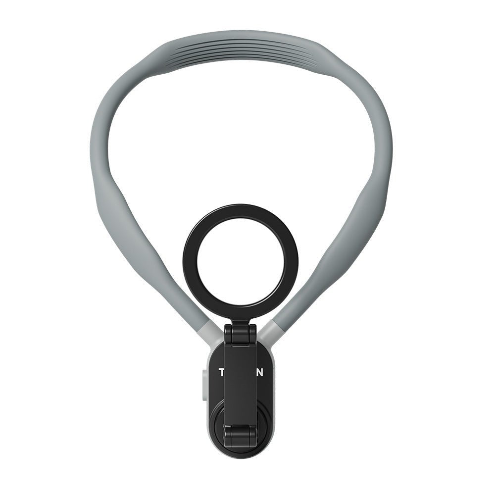 Silicone Phone Magnetic Neck Mount Quick Release Hold For Phone Magsafe Magnetic Suction Cell Phone Neck Hanging Bracket - Expo GGray0