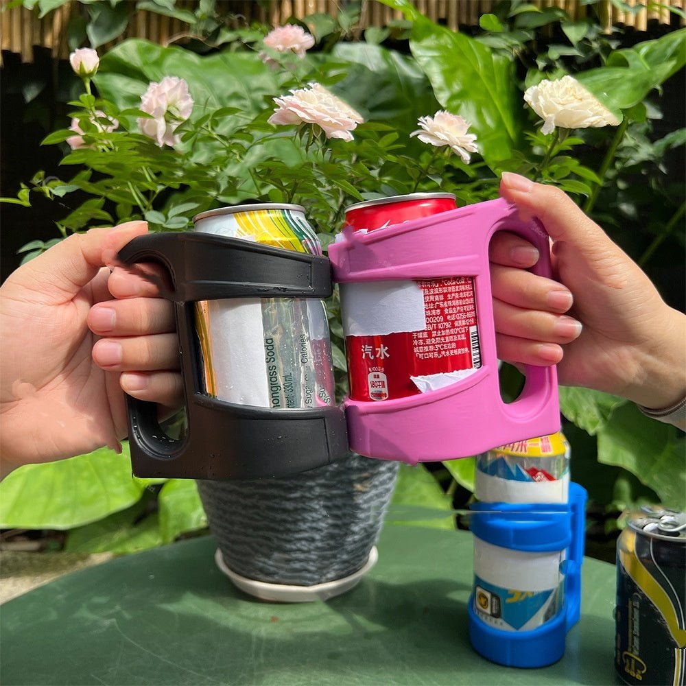 Cans Ultra - thin Can Holder Silicone Cup Holder With Handle - Expo GBlackDrinkware