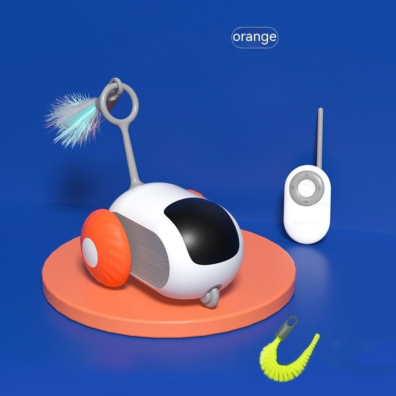 Remote Control Interactive Cat Car Toy USB Charging Chasing Automatic Self - moving Remote Smart Control Car Interactive Cat Toy Pet Products - Expo GOrange Running CarUSB0