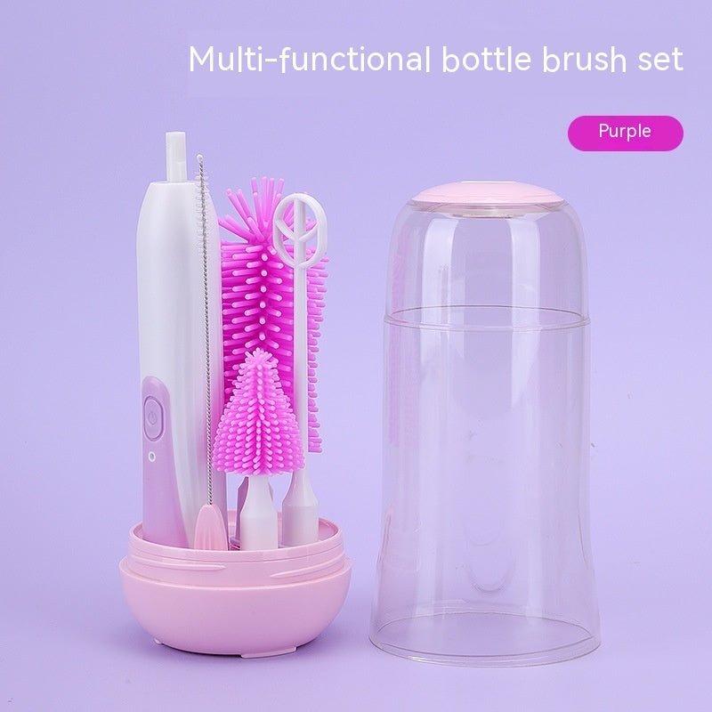 Silicone Nursing Bottle Cleaning Brush For Babies - Expo G010 Purple SuitUSB0