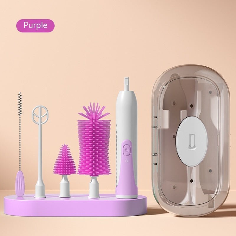Silicone Nursing Bottle Cleaning Brush For Babies - Expo G011 Purple SuitUSB0