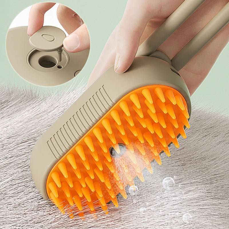 Cat Steam Brush Steamy Dog Brush 3 In 1 Electric Spray Cat Hair Brushes For Massage Pet Grooming Comb Hair Removal Combs Pet Products - Expo GMilk BrownUSB0