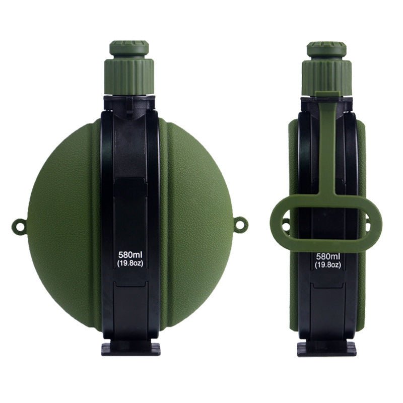 Outdoor Military Water Bottle Silicone Large Capacity Folding Water Kettle Hiking Camping Leak Proof Tour Water Bottle - Expo GArmy GreenDrinkware