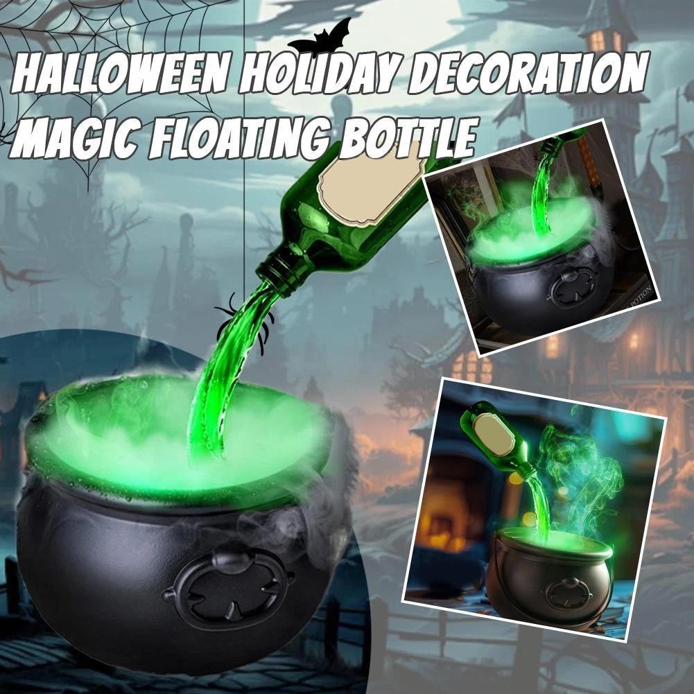 Halloween Black Wizard Bowl Magic Float Bottle And Diffuser Indoor Home Bar Magic Party Horror Ghost Props Halloween Decoration - Expo GLarge SizeBlack Witch Bowl0