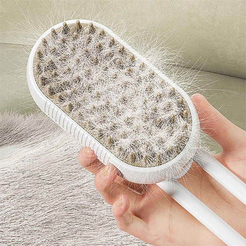 Cat Steam Brush Steamy Dog Brush 3 In 1 Electric Spray Cat Hair Brushes For Massage Pet Grooming Comb Hair Removal Combs Pet Products - Expo GMilk BrownUSB0