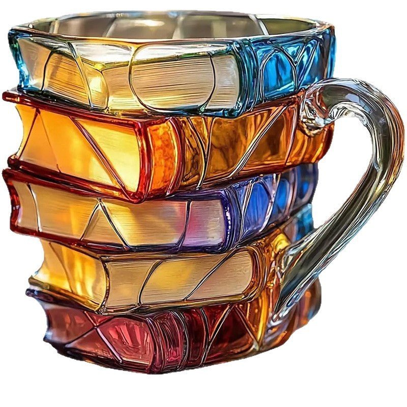 Painted Book Coffee Cup Unique Book Stacking Coffee Cup - Expo GType BDrinkware