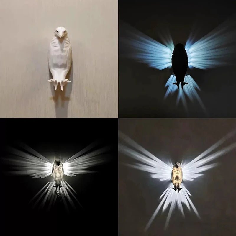 Modern Creative Bird Wall Lamp Owl Eagle Shape Projector Atmosphere Sconce Light 3D Print Body Animal Lighting Lustre Home Decor - Expo GEagle0