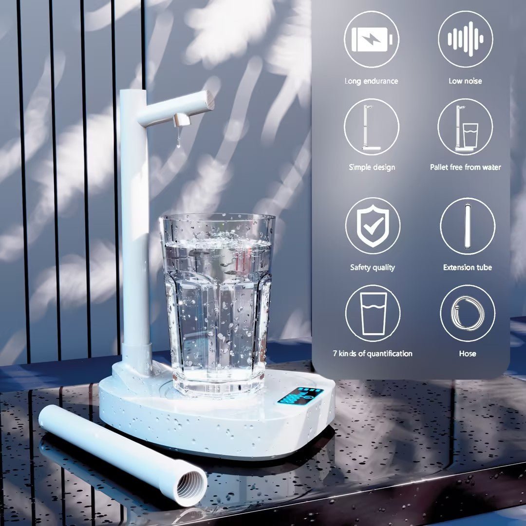 Added Extension Tupe Water Dispenser Automatic Water Bottle Desktop Rechargeable Water Dispenser With Stand - Expo GWhite0