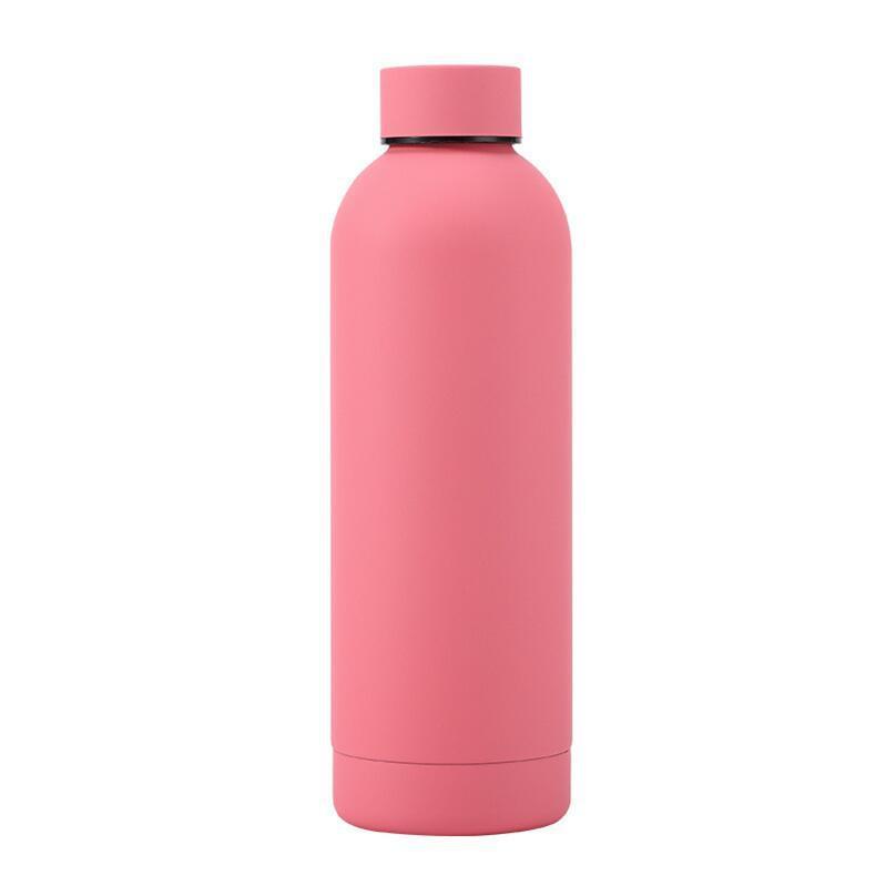 Stainless Steel Vacuum Cup Outdoor Portable Large Capacity Sports Water Bottle - Expo GLight Pink350ml0
