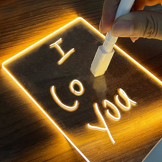 Creative Note Board Creative Led Night Light USB Message Board Holiday Light With Pen Gift For Children Girlfriend Decoration Night Lamp - Expo GHorizontal rectangle4