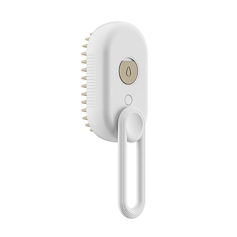 Cat Steam Brush Steamy Dog Brush 3 In 1 Electric Spray Cat Hair Brushes For Massage Pet Grooming Comb Hair Removal Combs Pet Products - Expo GPorcelain WhiteUSB0