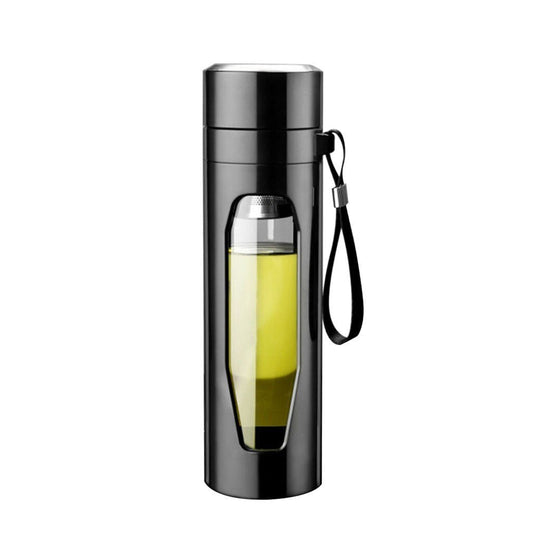 Glass Water Bottle Coffee Tea Cup Infuser With Lid Filter - Expo GBlack580ml0