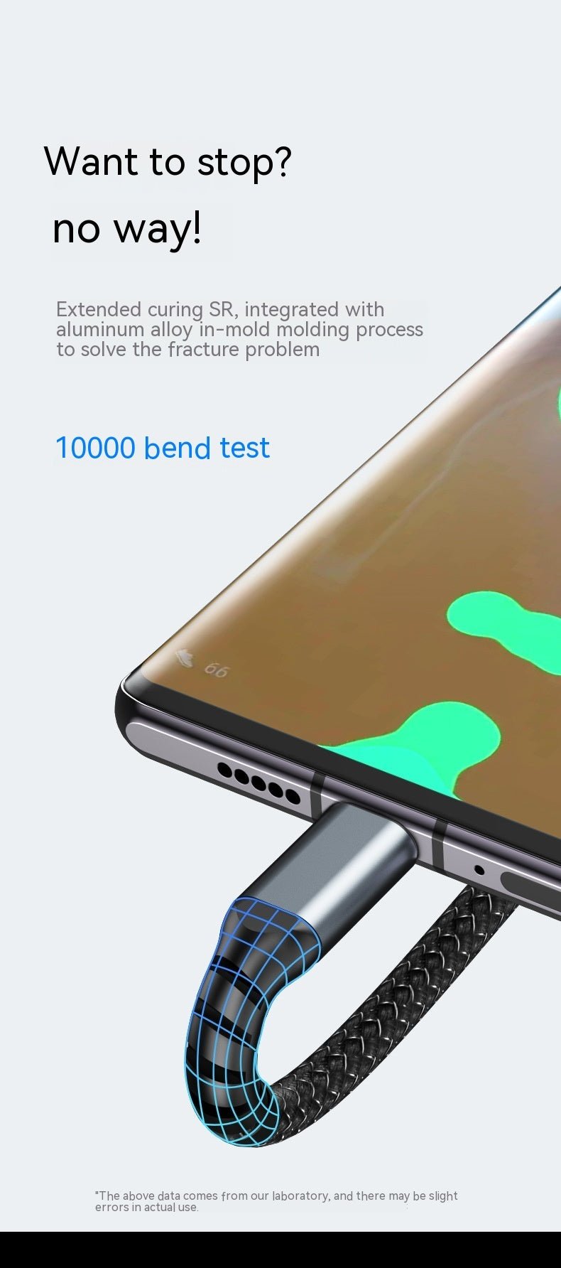 Three - in - one Mobile Phone With Light 6A Super Fast Charge Data Cable - Expo G120cm1PC0
