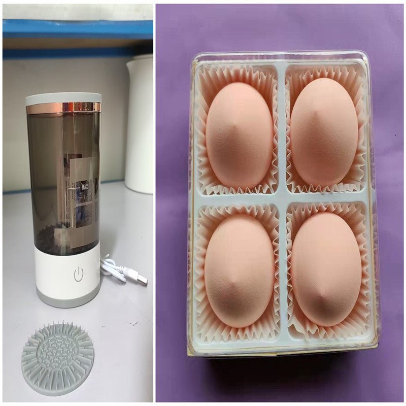 Women Eye Shadow Brush Cleaning Tool Portable Electric Makeup Brush Cleaner Machine With USB Charging Automatic Cosmetic Brush - Expo GSet6USB0