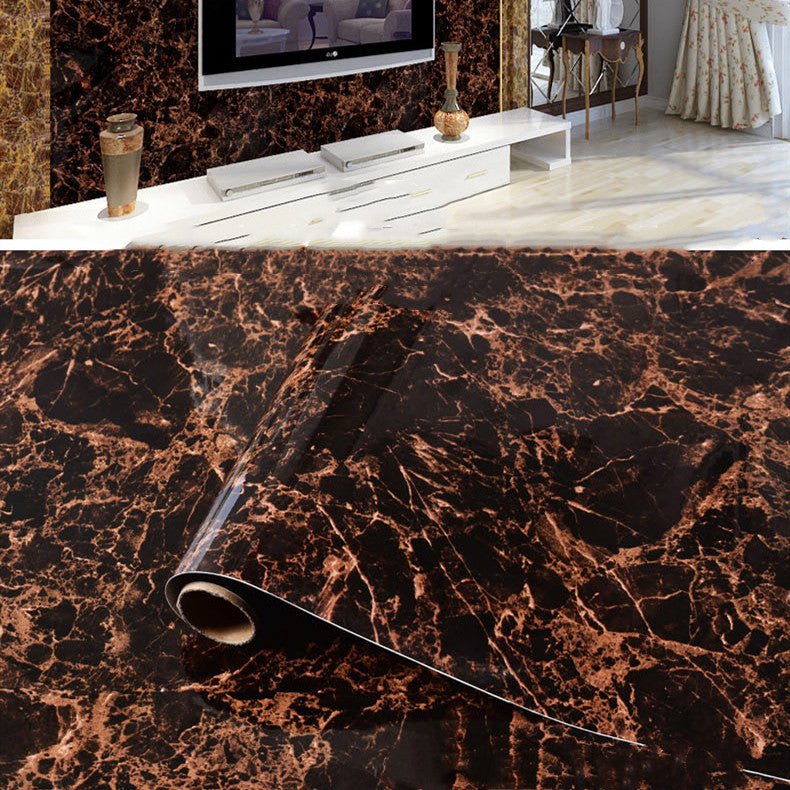 Imitation Marble Pattern Waterproof And High Temperature Resistant Kitchen Furniture Renovation Wallpaper - Expo GBlack stone60x100CM0