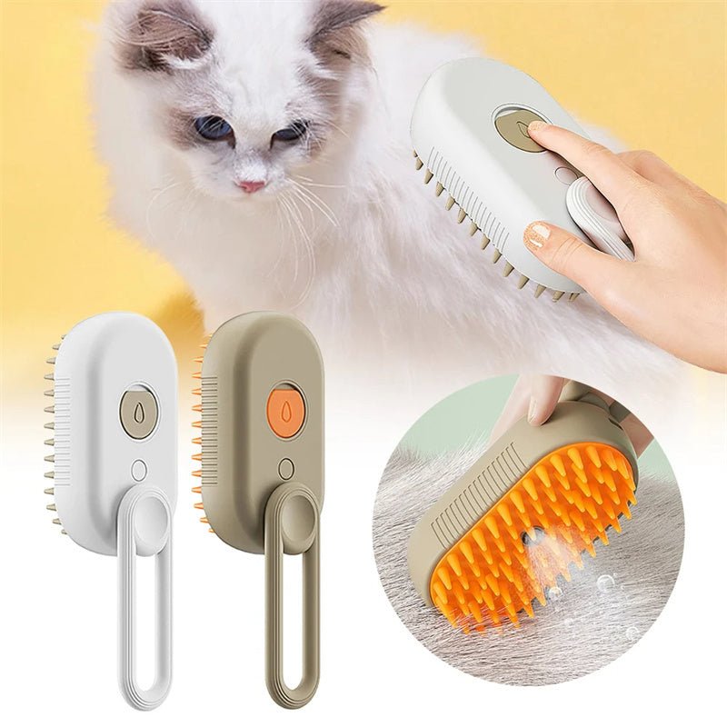 Cat Steam Brush Steamy Dog Brush 3 In 1 Electric Spray Cat Hair Brushes For Massage Pet Grooming Comb Hair Removal Combs Pet Products - Expo GSetUSB0