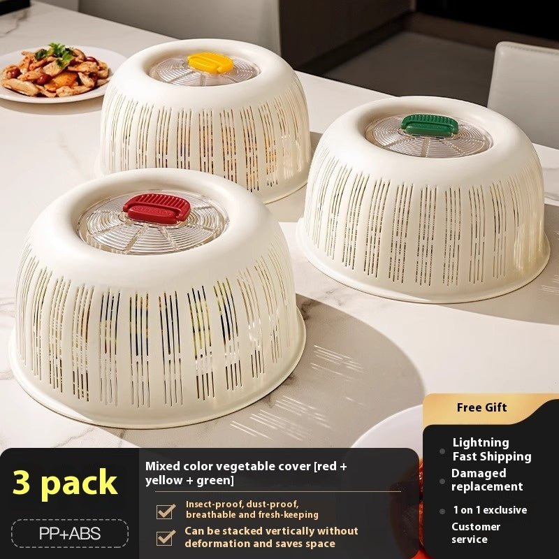 Vegetable Cover Food Table Meals Dust Cover - Expo GRed Yellow Green 3 Pack0