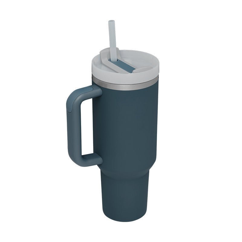 40 Oz Tumbler With Handle Straw Insulated, Stainless Steel Spill Proof Vacuum Coffee Cup Tumbler With Lid Tapered Mug Gifts For Valentine Lover Suitable For Car Gym Office Travel - Expo GStorm sea1200ML1PC0