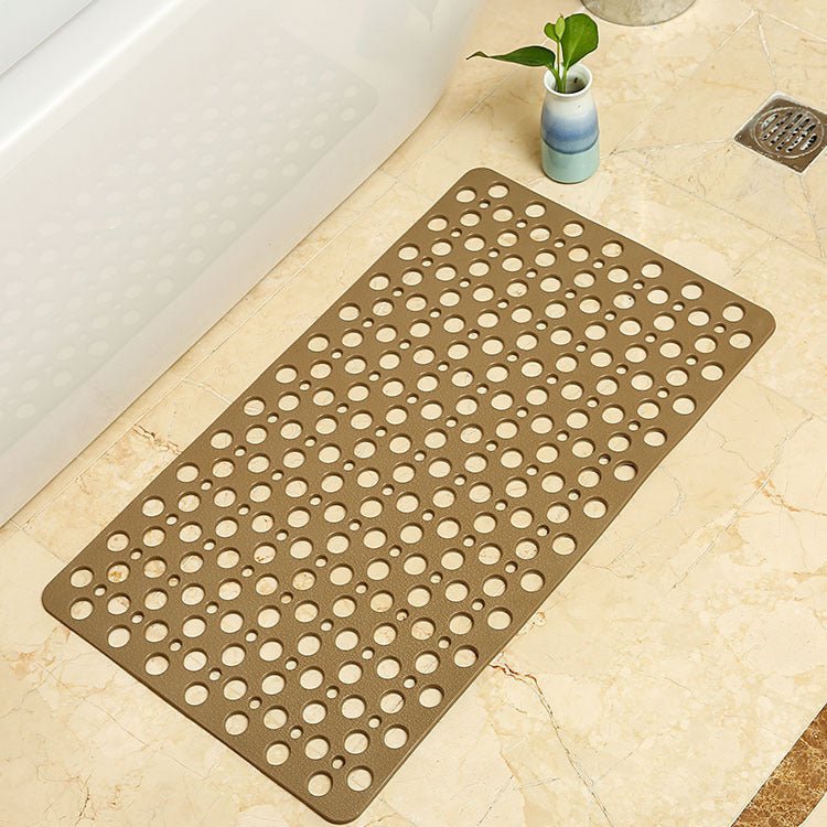 Square Non - slip Bathroom Mat With Suction Cup And Round Hole Design Shower Anti - fall Household Shower Massage Quick Drainage Mat - Expo GCoffee53X53cm0