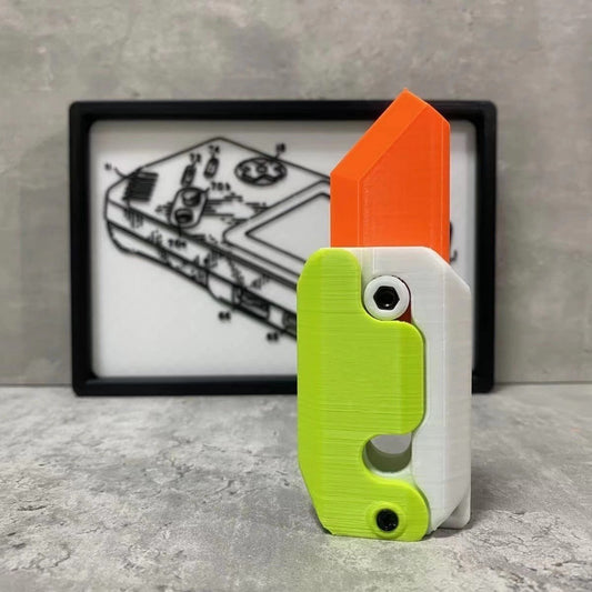 3D Printing Gravity Cub Jumping Small Radish Knife Mini Model Student Prize Pendant Decompression Toy For Children Gift - Expo GOrange Purple Green0