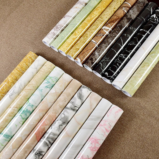 Imitation Marble Pattern Waterproof And High Temperature Resistant Kitchen Furniture Renovation Wallpaper - Expo GBlack Red60x100CM0