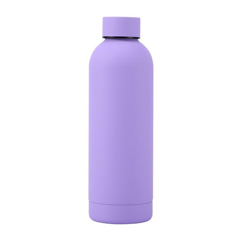 Stainless Steel Vacuum Cup Outdoor Portable Large Capacity Sports Water Bottle - Expo GLavender Purple350ml0