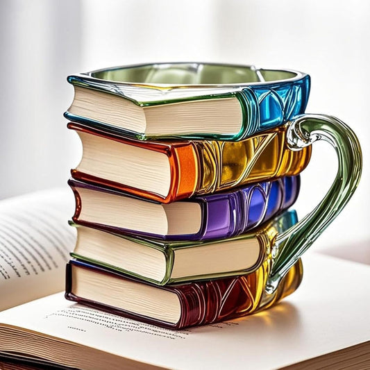 Painted Book Coffee Cup Unique Book Stacking Coffee Cup - Expo GType BDrinkware
